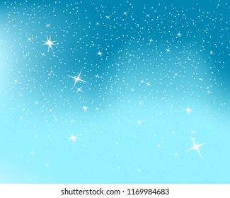 Falling snow background. Vector illustration with snowflakes. Winter snowing sky. Eps 10.