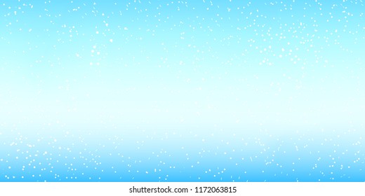 Falling snow background. Vector illustration with snowflakes. Winter snowing sky. Eps 10.