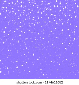 Falling snow background. Vector illustration with snowflakes. Winter snowing sky. Eps 10.
