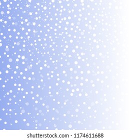 Falling snow background. Vector illustration with snowflakes. Winter snowing sky. Eps 10.