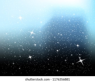 Falling snow background. Vector illustration with snowflakes. Winter snowing sky. Eps 10.