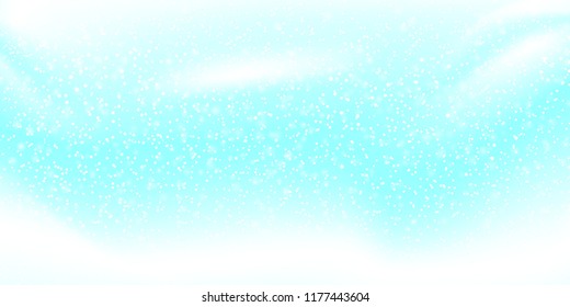 Falling snow background. Vector illustration with snowflakes. Winter snowing sky. Eps 10.