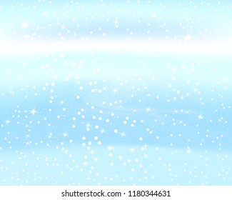 Falling snow background. Vector illustration with snowflakes. Winter snowing sky. Eps 10.