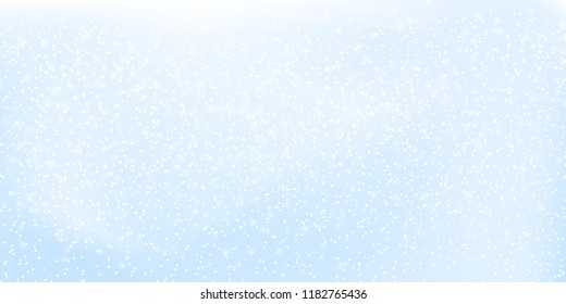 Falling snow background. Vector illustration with snowflakes. Winter snowing sky. Eps 10.