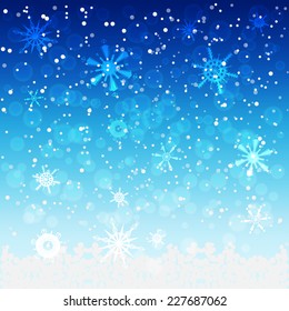 Falling snow background. vector illustration