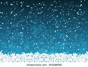 Falling snow background. vector illustration