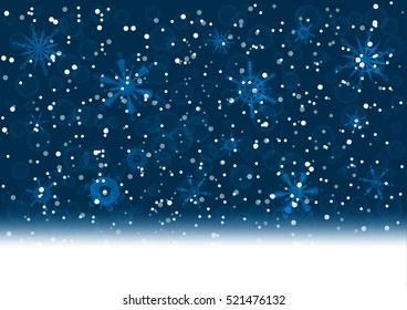 Falling snow background. vector illustration