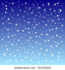 Falling snow background. Vector illustration. Eps10.