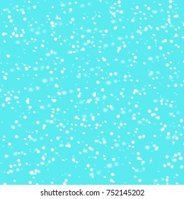 Falling snow background. Vector illustration with snowflakes. Winter snowing sky. Eps 10.