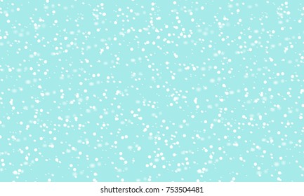 Falling snow background. Vector illustration with snowflakes. Winter snowing sky. Eps 10.