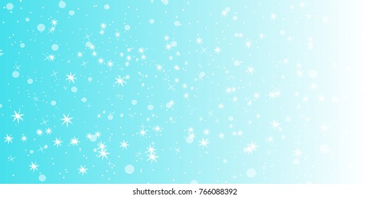 Falling snow background. Vector illustration with snowflakes. Winter snowing sky. Eps 10.