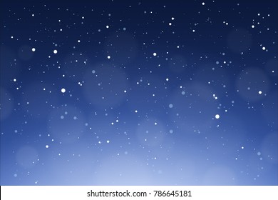 Falling snow background. Winter snowed sky vector illustration