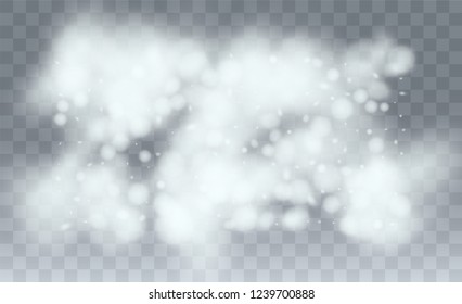 Falling Snow Background. Winter Snowy Vector Illustration. Glitter Snowflakes Background. Fantasy  Snowstorm Illustration Design.