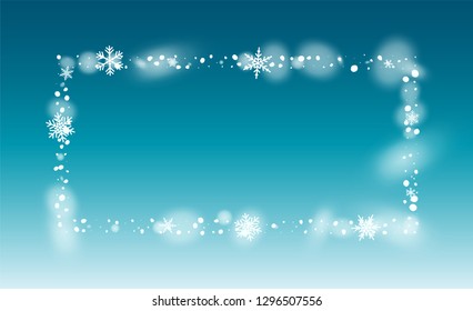 Falling Snow Background. Winter Snowy Vector Illustration. Background with Isolated Fall of Snow. Magic Blizzard Illustration Design.