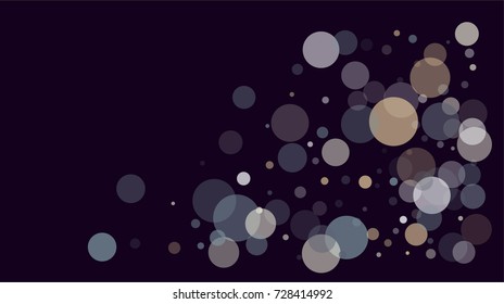 Falling Snow or Bokeh, Transparent Texture. Festive Border, Vector Celebration Background. Jolly Abstract Light, Shining Sparkles or Snowfall. Winter Holidays Frame, Falling Snow Bokeh, Cool Confetti.