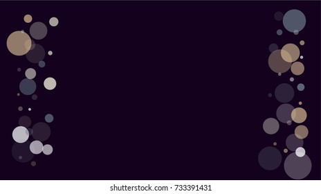 Falling Snow or Bokeh, Transparent Texture. Festive Border, Vector Celebration Background. Jolly Abstract Light, Shining Sparkles or Snowfall. Winter Holidays Frame, Falling Snow Bokeh, Cool Confetti.