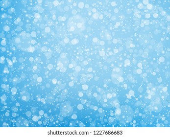 Falling snow. Christmas and New Year background. Vector illustration