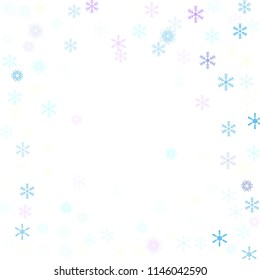 Falling snow confetti, snowflakes vector element. Festive winter, Christmas, New Year sale background. Cold weather, winter storm, scatter texture. Hipster snowfall falling snowflakes confetti