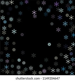 Falling snow confetti, snowflakes vector background. Winter holidays, Christmas, New Year party celebration. Cold weather, winter storm, sparkling texture. Vintage snowfall falling snowflakes confetti