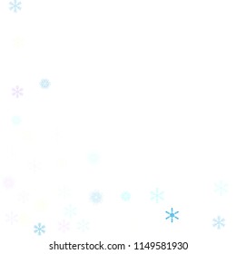 Falling snow confetti, snowflakes vector scatter. Festive winter, Christmas, New Year party pattern. Cold weather, winter storm, scatter texture. Vintage snowfall falling snowflakes confetti