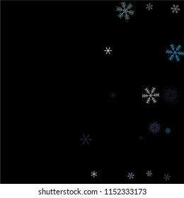 Falling snow confetti, snowflakes vector background. Festive winter, Christmas, New Year sale background. Cold ice frame, winter storm, sparkling trail. Vintage snowfall falling snowflakes confetti