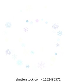 Falling snow confetti, snowflakes vector background. Winter holidays, Christmas, New Year party decoration. Cold weather, winter storm, scatter texture. Funky snowfall falling snowflakes confetti