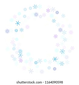 Falling snow confetti, snowflakes vector scatter. Festive winter, Christmas, New Year party decoration. Cold weather, winter storm, sparkling texture. Vintage snowfall falling snowflakes confetti