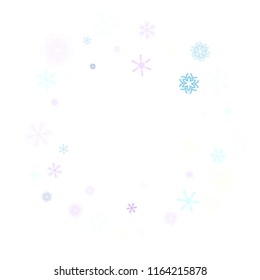 Falling snow confetti, snowflakes vector scatter. Christmas, New Year, Winter holidays party celebration. Cold weather, winter storm, scatter texture. Vintage snowfall falling snowflakes confetti