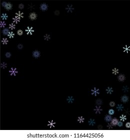 Falling snow confetti, snowflakes vector background. Festive winter, Christmas, New Year sale background. Retro frame, winter storm, sparkling trail. Hipster snowfall falling snowflakes confetti