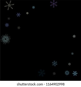 Falling snow confetti, snowflakes vector element. Festive winter, Christmas, New Year party pattern. Cold weather, winter storm, sparkling texture. Hipster snowfall falling snowflakes confetti