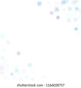 Falling snow confetti, snowflakes vector scatter. Festive winter, Christmas, New Year sale background. Retro frame, winter storm, sparkling trail. Funky snowfall falling snowflakes confetti