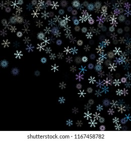 Falling snow confetti, snowflakes vector element. Festive winter, Christmas, New Year sale background. Textured frame, winter storm, sparkling trail. Hipster snowfall falling snowflakes confetti