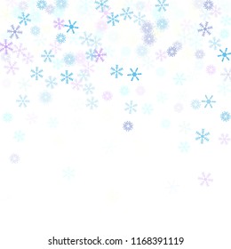 Falling snow confetti, snowflakes vector scatter. Christmas, New Year, Winter holidays party celebration. Retro frame, winter storm, sparkling trail. Vintage snowfall falling snowflakes confetti