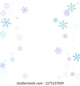 Falling snow confetti, snowflakes vector scatter. Christmas, New Year, Winter holidays party celebration. Cold weather, winter storm, scatter texture. Vintage snowfall falling snowflakes confetti