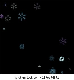 Falling snow confetti, snowflakes vector xmas frame. Winter holidays, Christmas, New Year party decoration. Textured frame, winter storm, sparkling trail. Funky snowfall falling snowflakes confetti