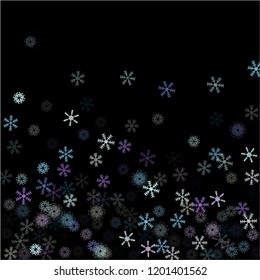 Falling snow confetti, snowflakes vector scatter. Festive winter, Christmas, New Year sale background. Textured frame, winter storm, sparkling trail. Vintage snowfall falling snowflakes confetti