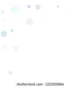 Falling snow confetti, snowflakes vector scatter. Christmas, New Year, Winter holidays party celebration. Cold ice frame, winter storm, sparkling trail. Hipster snowfall falling snowflakes confetti