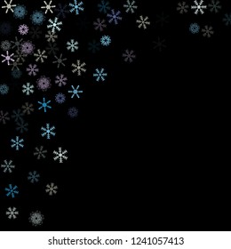 Falling snow confetti, snowflakes vector background. Christmas, New Year, Winter holidays party celebration. Cold ice frame, winter storm, sparkling trail. Vintage snowfall falling snowflakes confetti