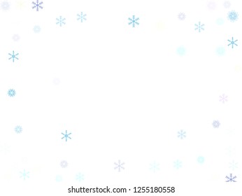 Falling snow confetti, snowflakes vector background. Festive winter, Christmas, New Year sale background. 