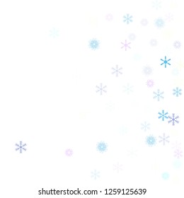 Falling snow confetti, snowflakes vector xmas frame. Winter holidays, Christmas, New Year party decoration. Retro frame, winter storm, sparkling trail. Vintage snowfall falling snowflakes confetti