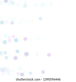 Falling snow confetti, snowflakes vector background. Winter holidays, Christmas, New Year party celebration. Cold ice frame, winter storm, sparkling trail. Vintage snowfall falling snowflakes confetti