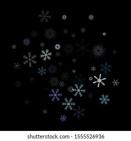 Falling snow confetti, snowflakes vector background. Festive winter, Christmas, New Year sale background. Cold ice frame, winter storm, sparkling trail. Hipster snowfall falling snowflakes confetti