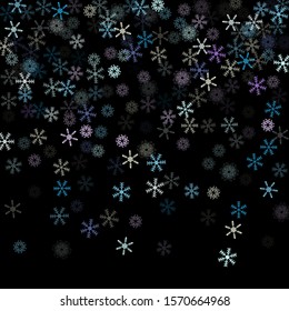 Falling snow confetti, snowflakes vector border. Festive winter, Christmas, New Year party pattern. Textured frame, winter storm, sparkling trail. Hipster snowfall falling snowflakes confetti