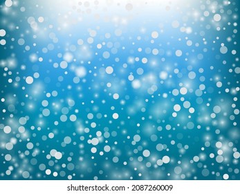 Fondo del Vector de Invierno De Confetti De Nieve Caída. Navidad, Año Nuevo Patrón De Copos De Nieve. Nieve voladora Realista, Efecto Cielo De Tormenta. Decoración Y Invierno. Caer Confetti De Invierno De Nieve Sobre Azul