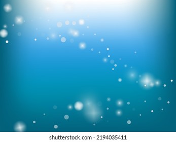Falling Snow Confetti Winter Vector Background. Christmas, New Year Celebration Snowflakes Pattern. Realistic Flying Snow, Storm Sky Effect. Winter Ad Decoration. Falling Snow Winter Confetti On Blue