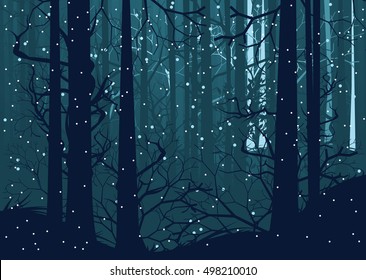 dark tree scenery clipart