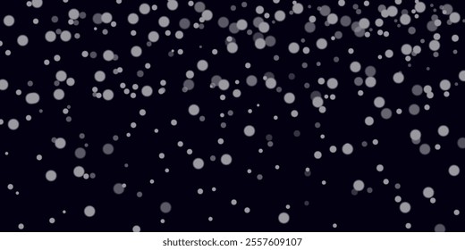 Falling Snow down On The Black Background. eps 10