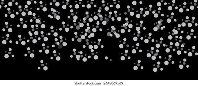 Falling Snow down On The Black Background. eps 10