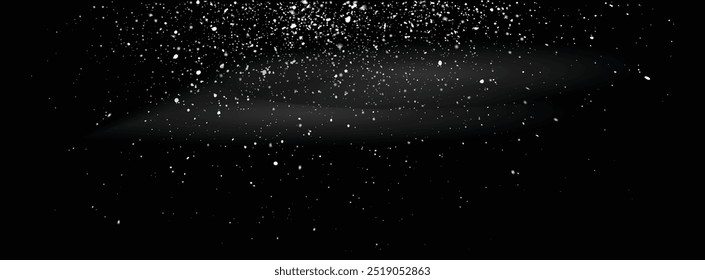 Falling snow editable vector background