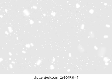 Efecto de nieve caída PNG, capa transparente de escarcha de invierno.